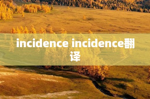incidence incidence翻译