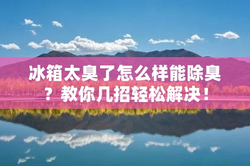 冰箱太臭了怎么样能除臭?教你几招轻松解决! 冰箱太臭了怎么样能除臭?教你几招轻松解决!