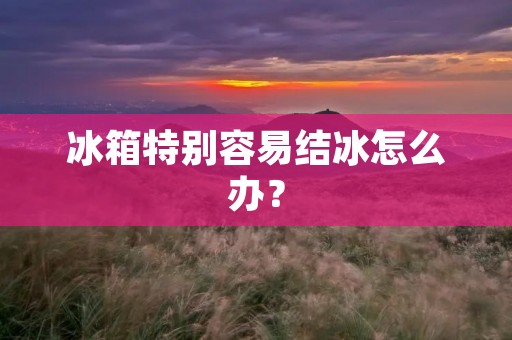 冰箱特别容易结冰怎么办? 冰箱特别容易结冰怎么办?