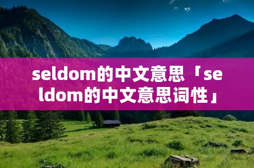 seldom的中文意思「seldom的中文意思词性」