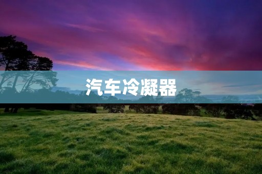 汽车冷凝器:提升汽车散热效能的关键组件 汽车冷凝器:提升汽车散热效能的关键组件