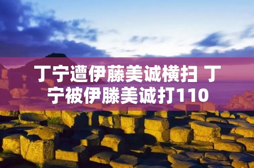 丁宁遭伊藤美诚横扫 丁宁被伊滕美诚打110 丁宁遭伊藤美诚横扫 丁宁被伊滕美诚打110
