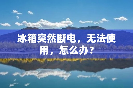 冰箱突然断电,无法使用,怎么办? 冰箱突然断电,无法使用,怎么办?
