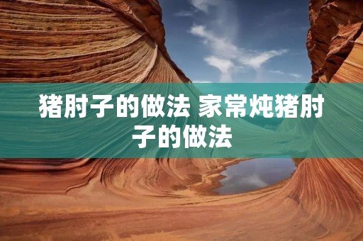 猪肘子的做法 家常炖猪肘子的做法