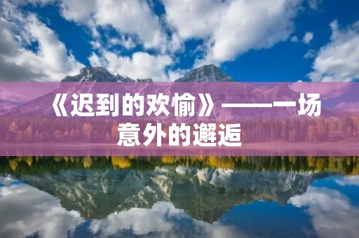 《迟到的欢愉》——一场意外的邂逅