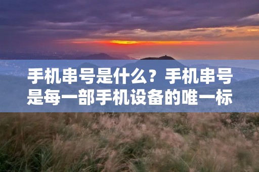 手机串号是什么?手机串号是每一部手机设备的唯一标识符,它用于识别和跟踪手机设备的身份和状态。每一部手机都有一个独特的串号,它类似于身份证号码,可以用来追踪手机的所有信息,包括制造商、型号、地区、网络运营商等。手机串号的作用十分重要,不仅可以帮助用户追踪手机的位置和状态,还可以防止手机被盗窃和串号被篡改。