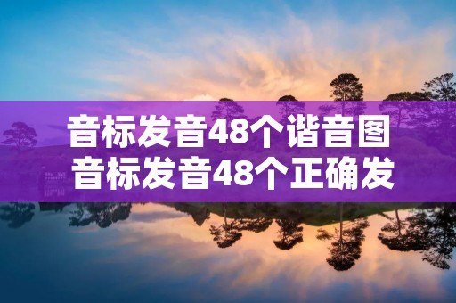 音标发音48个谐音图 音标发音48个正确发音汉字谐音 音标发音48个谐音图 音标发音48个正确发音汉字谐音
