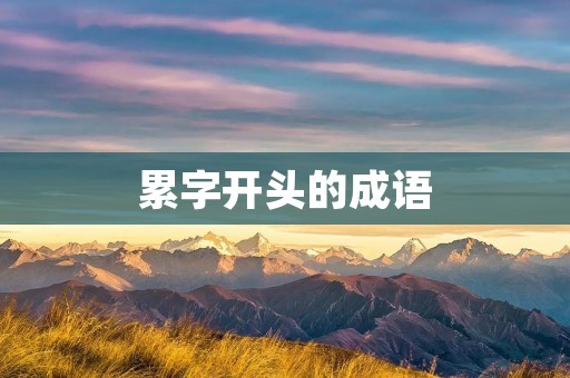 累字开头的成语