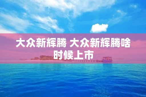 大众新辉腾 大众新辉腾啥时候上市