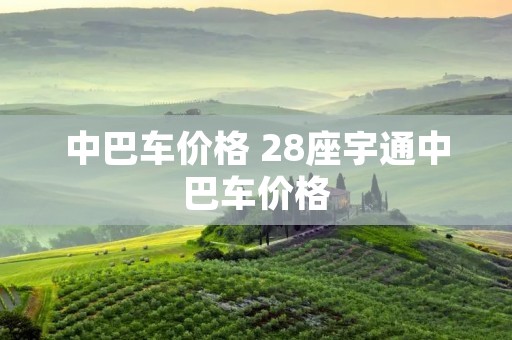 中巴车价格 28座宇通中巴车价格 中巴车价格 28座宇通中巴车价格