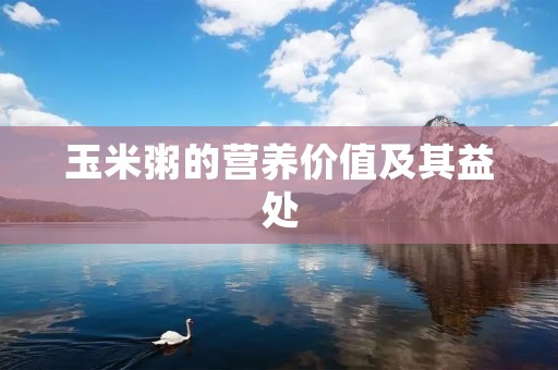 玉米粥的营养价值及其益处