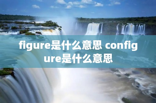 figure是什么意思 configure是什么意思