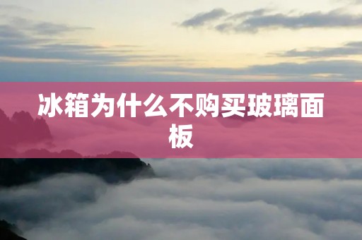 冰箱为什么不购买玻璃面板