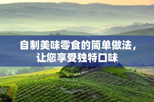 自制美味零食的简单做法,让您享受独特口味 自制美味零食的简单做法,让您享受独特口味