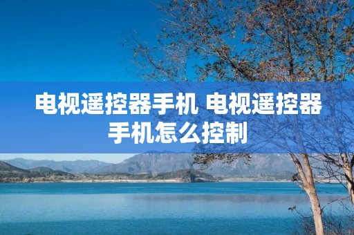 电视遥控器手机 电视遥控器手机怎么控制