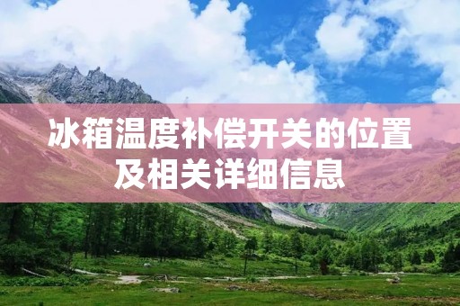 冰箱温度补偿开关的位置及相关详细信息