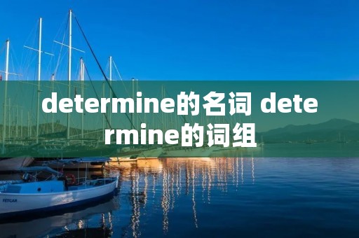 determine的名词 determine的词组