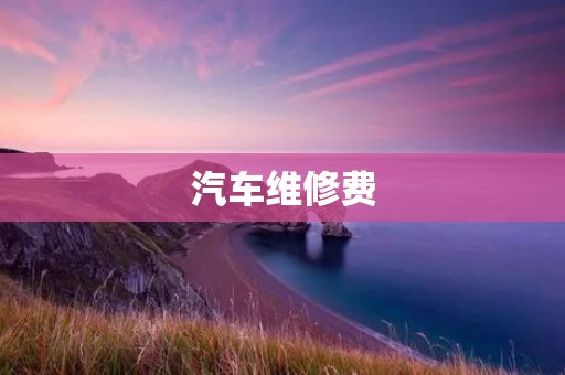 汽车维修费：如何降低维修成本