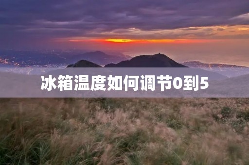 冰箱温度如何调节0到5 冰箱温度如何调节0到5