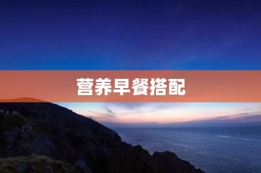 营养早餐搭配：为身体注入活力的健康之选
