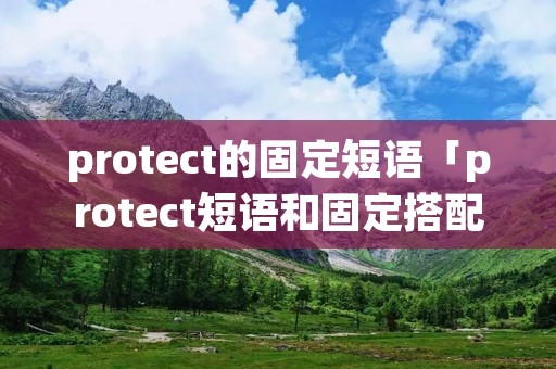protect的固定短语「protect短语和固定搭配」