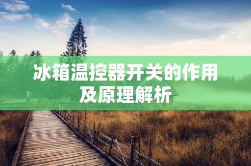 冰箱温控器开关的作用及原理解析 冰箱温控器开关的作用及原理解析