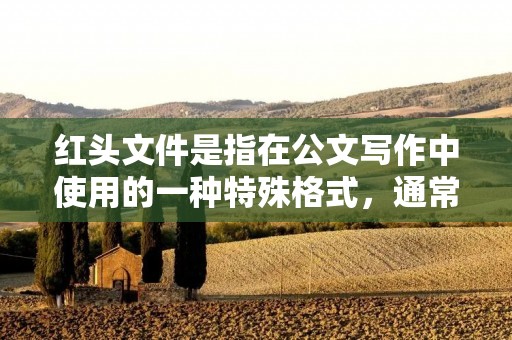 红头文件是指在公文写作中使用的一种特殊格式,通常用于正式文件、重要文件等。红头文件的写作需要遵循一定的规范和要求,下面将详细介绍红头文件的写作步骤和注意事项。