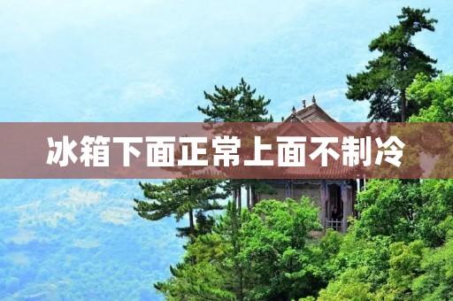 冰箱下面正常上面不制冷：故障原因及解决方法