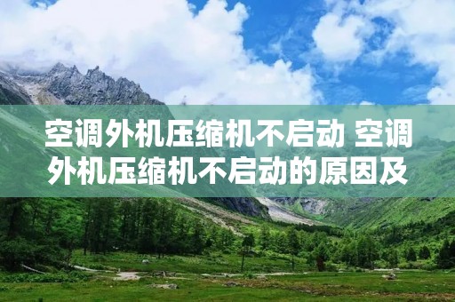 空调外机压缩机不启动 空调外机压缩机不启动的原因及解决办法 空调外机压缩机不启动 空调外机压缩机不启动的原因及解决办法