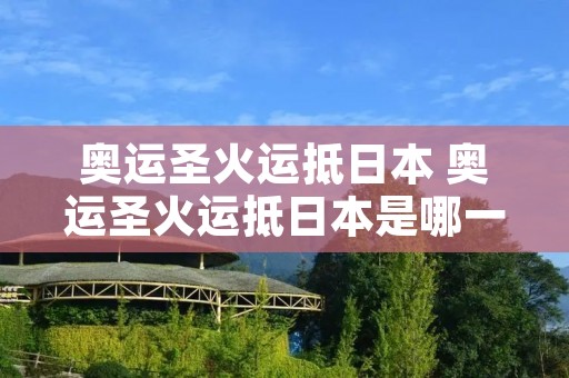 奥运圣火运抵日本 奥运圣火运抵日本是哪一年
