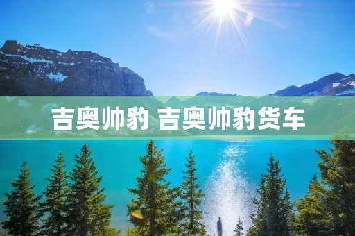 吉奥帅豹 吉奥帅豹货车 吉奥帅豹 吉奥帅豹货车