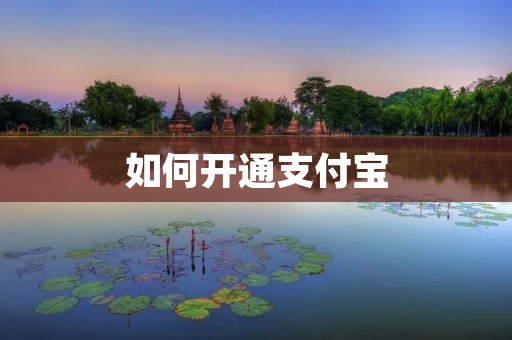 如何开通支付宝:一步步教你开通支付宝账户