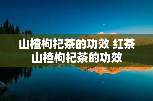 山楂枸杞茶的功效 红茶山楂枸杞茶的功效