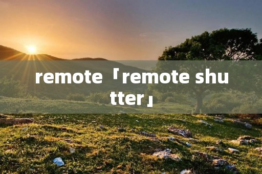 remote「remote shutter」
