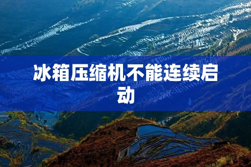 冰箱压缩机不能连续启动:原因分析与解决方法 冰箱压缩机不能连续启动:原因分析与解决方法