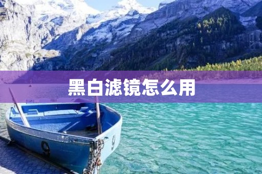 黑白滤镜怎么用：打造独特的摄影风格