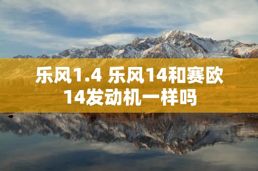 乐风1.4 乐风14和赛欧14发动机一样吗 乐风1.4 乐风14和赛欧14发动机一样吗
