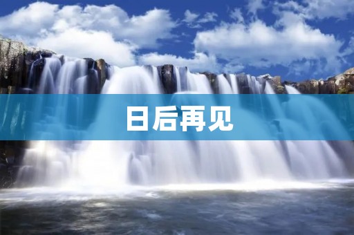 日后再见:永远的离别