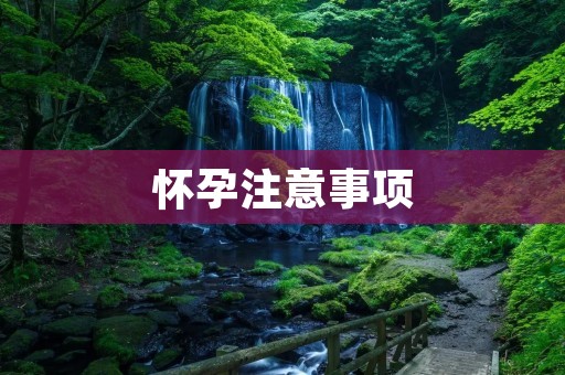 怀孕注意事项:为宝宝和自己健康负责