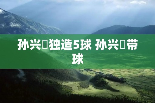 孙兴慜独造5球 孙兴慜带球