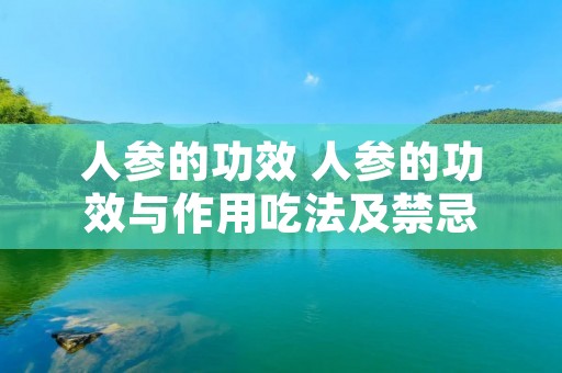 人参的功效 人参的功效与作用吃法及禁忌