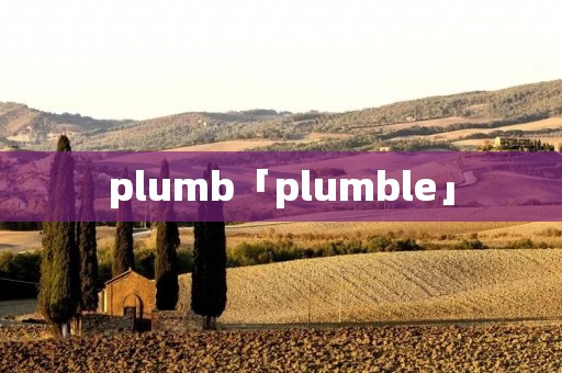 plumb「plumble」