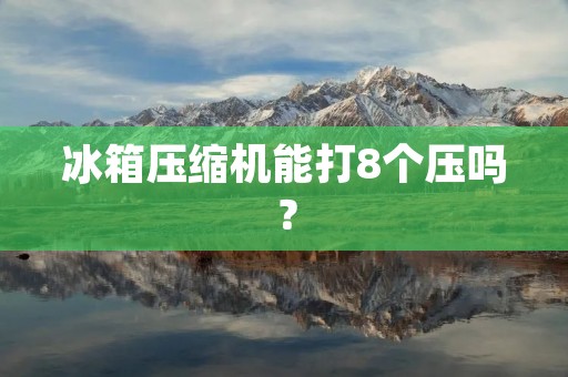 冰箱压缩机能打8个压吗? 冰箱压缩机能打8个压吗?