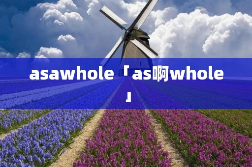 asawhole「as啊whole」