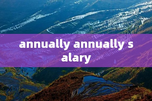 annually annually salary
