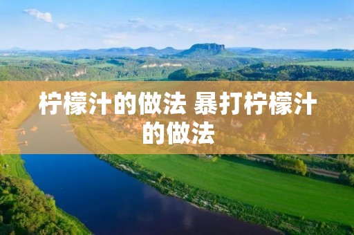 柠檬汁的做法 暴打柠檬汁的做法