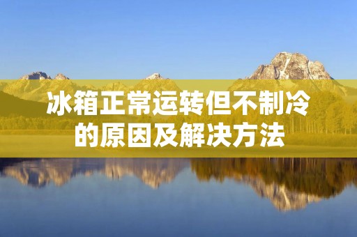 冰箱正常运转但不制冷的原因及解决方法 冰箱正常运转但不制冷的原因及解决方法