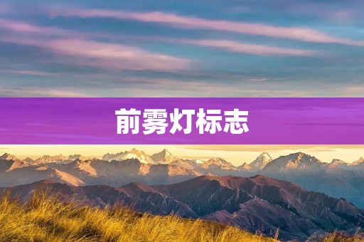 前雾灯标志：提醒行车安全的重要标志