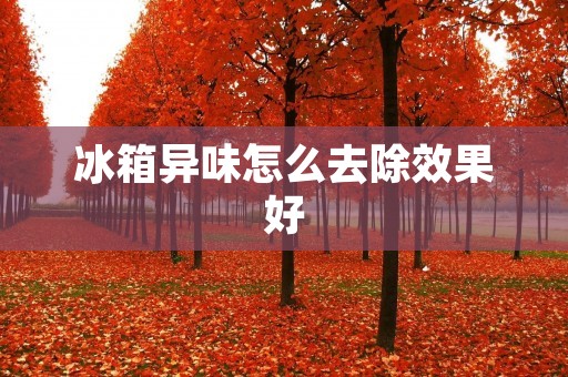 冰箱异味怎么去除效果好 冰箱异味怎么去除效果好