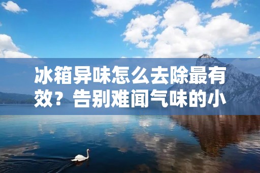 冰箱异味怎么去除最有效?告别难闻气味的小妙招! 冰箱异味怎么去除最有效?告别难闻气味的小妙招!